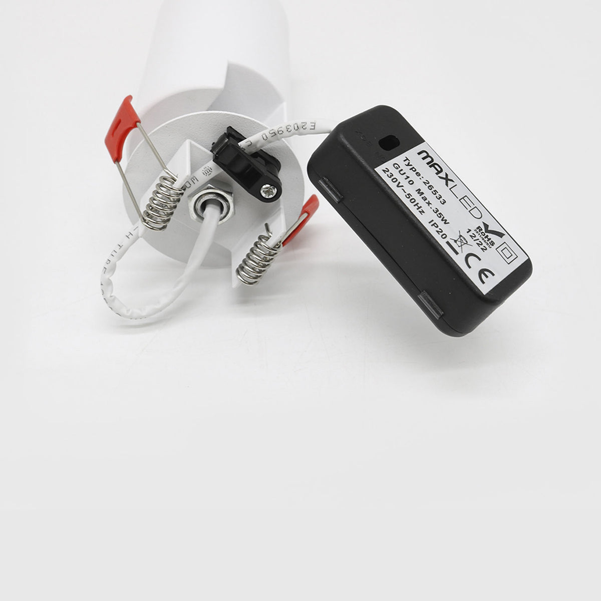 Proyector GU10 Basculante Blanco Con Orificio Blanco - 26533 - imagen 4