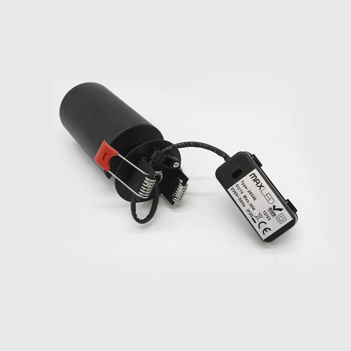 Proyector GU10 Basculante Negro Con Orificio Negro - 26540 - imagen 3