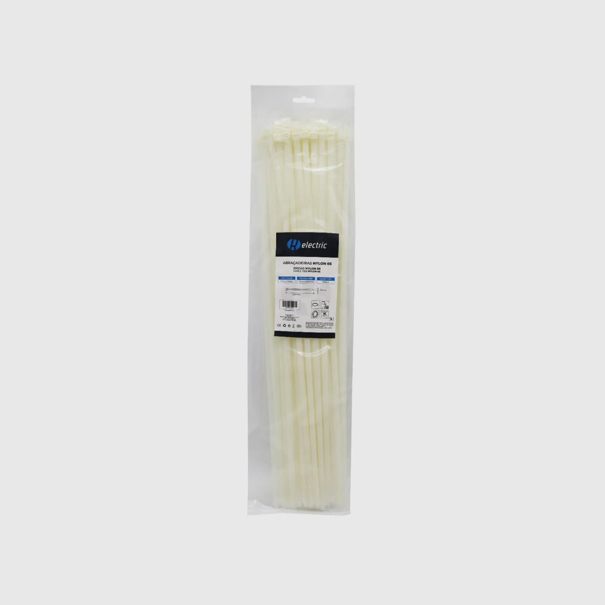Bridas de nailon 66 - Pack de 100 Blanco 7,6 × 550 mm