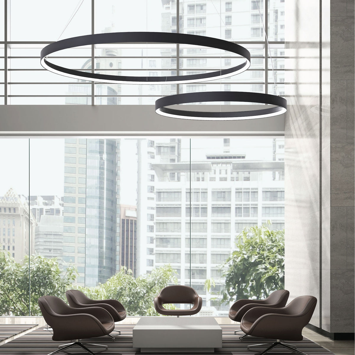 Arc - Luminaria Circular Suspensa 60W Negro - 32220 - imagen 2