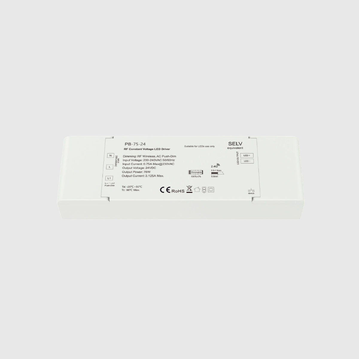 Regulador De Intensidad + Fuente De Alimentación RF De 2,4 GHz + Atenuación Por Pulsación - 37669 - imagen 1