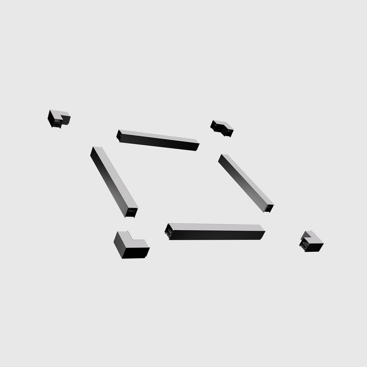 Uniones Lineales Modulares - Modelo En Forma De L De Color Negro - 40164 - imagen 4