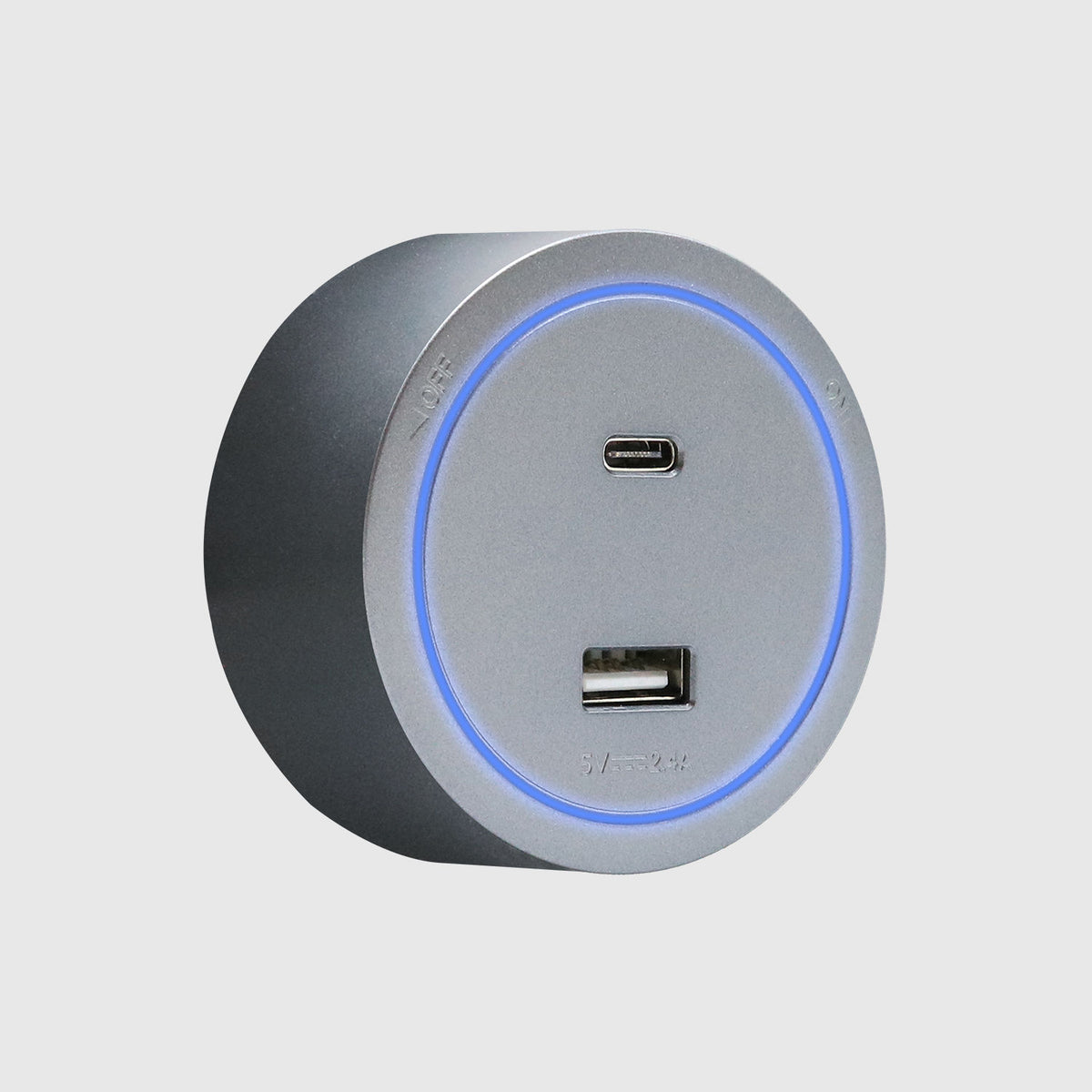 Conector USB A+C Magnético Con LED Gris - 41826 - imagen 1