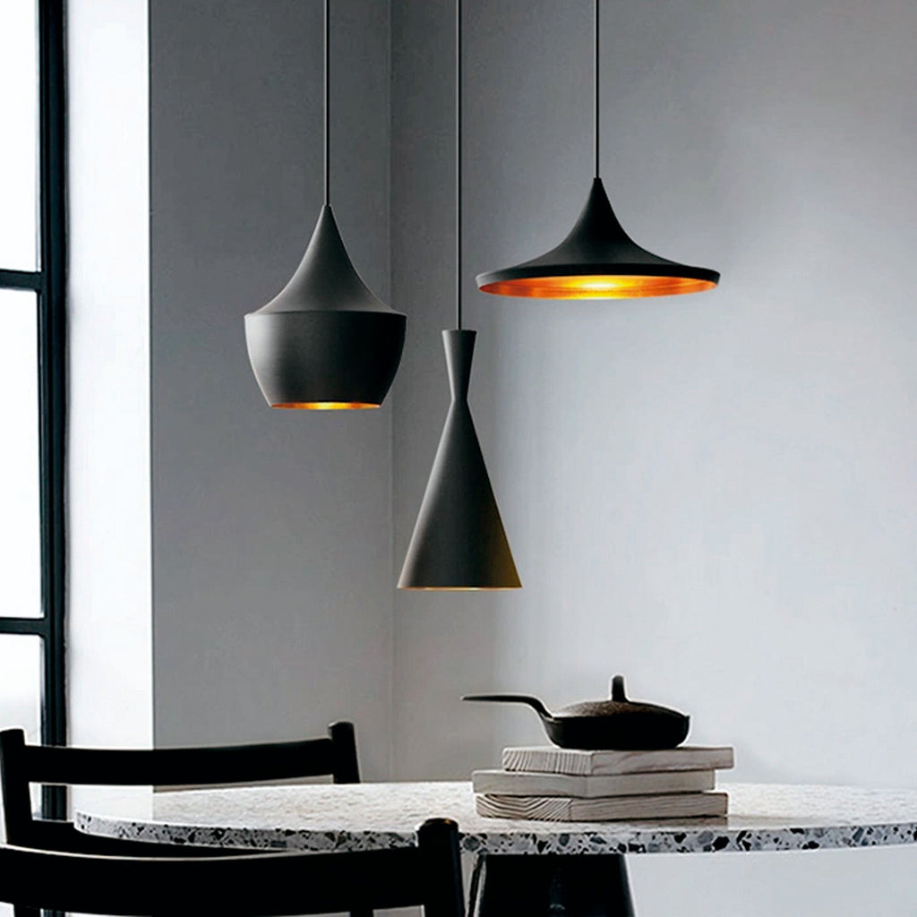 Lámpara Suspendida Ø20cm - 1 X E27 | Negro y Dorado - 42588 - imagen 2