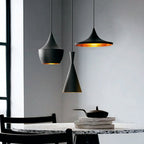 Lámpara Suspendida Ø20cm - 1 X E27 | Negro y Dorado - 42588 - imagen 2