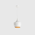 Lámpara Suspendida E27 Con Interior Dorado Blanco Ø20 X 35 Cm - 42595 - imagen 1