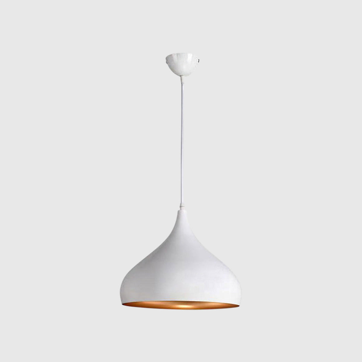 Lámpara Suspendida Ø40cm Blanco Con Interior Dorado - 42618 - imagen 1