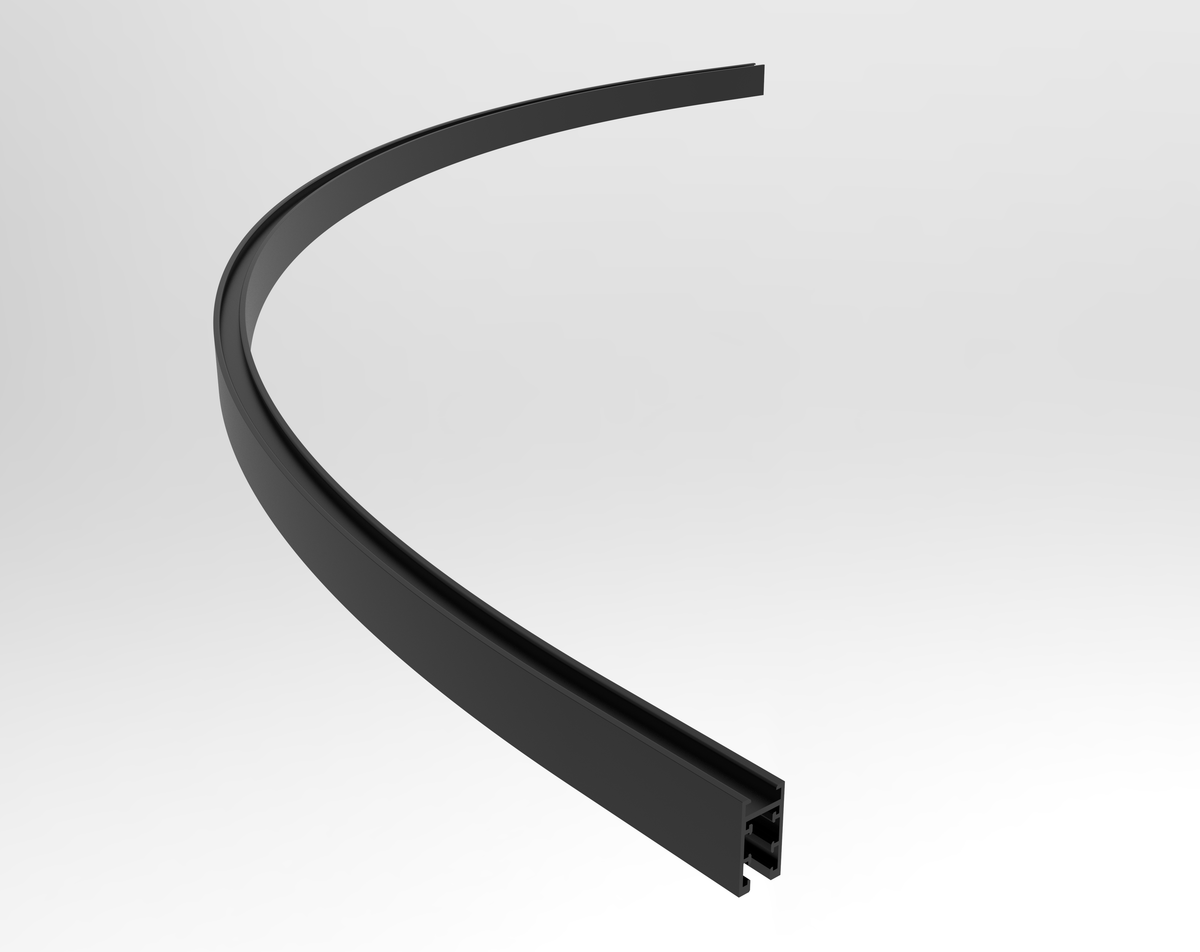 Carril magnético curvo SLIM-5MM negro, referencia 44902, vista 1
