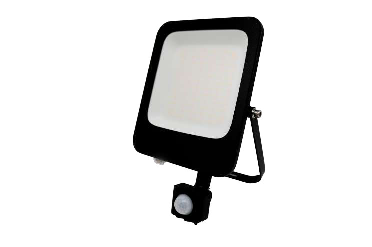 Proyector LED Slim Negro con Sensor IP65 100W 10000lm 3CCT, referencia 51788, vista-1