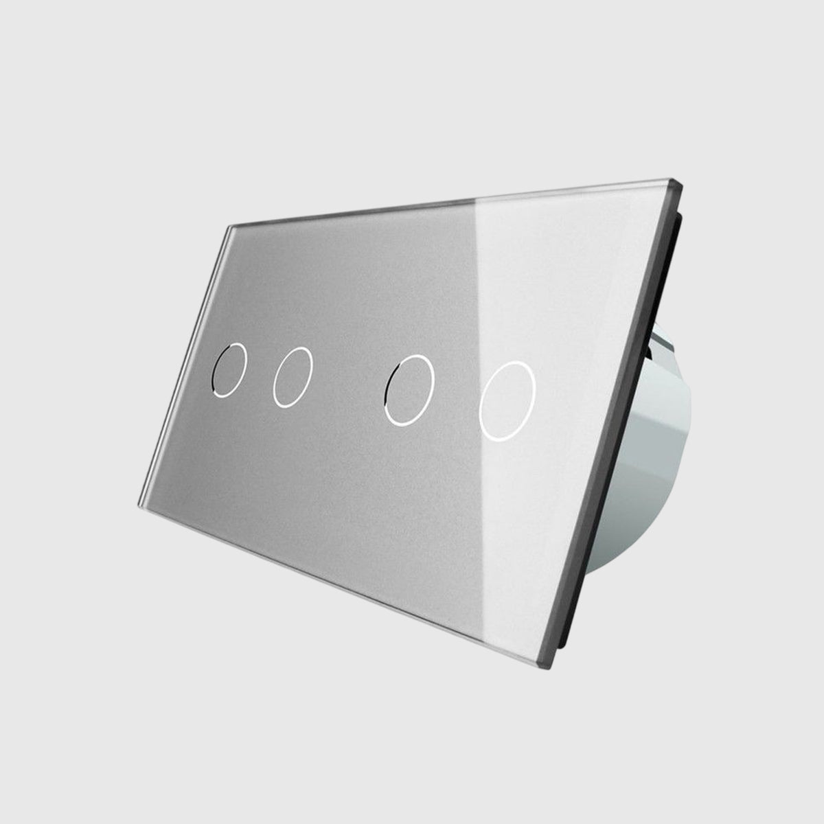 Panel doble para teclas de cristal Livolo gris BB-C7-C2/C2-15
