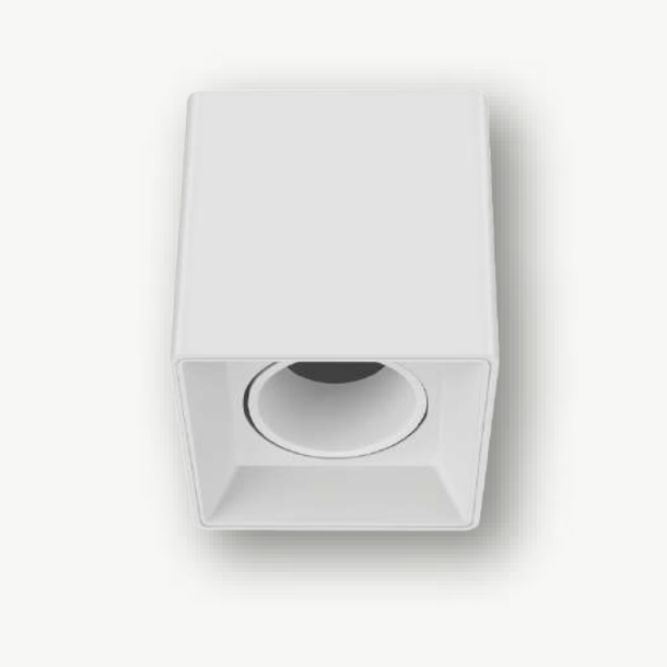 Aplique de techo GU10 cuadrado blanco