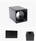 Aro GU10 de superficie cuadrado negro