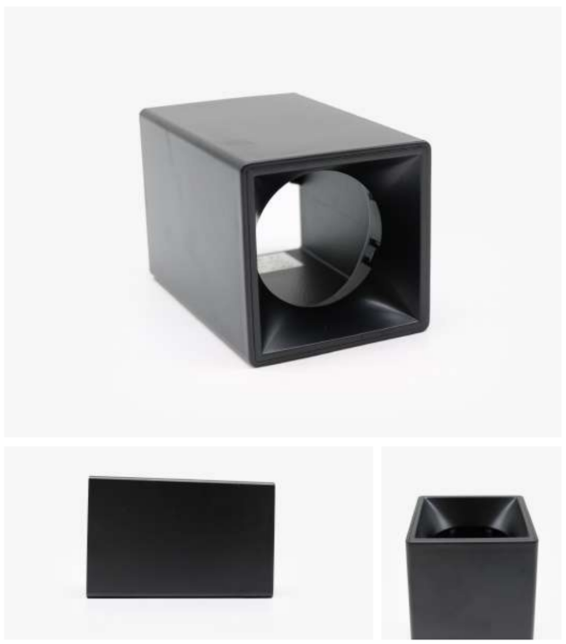 Aro GU10 de superficie cuadrado negro