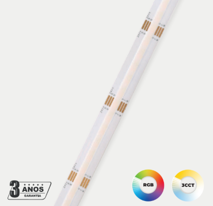 Tira LED COB RGB+3CCT IP20 24V 21W 5 m