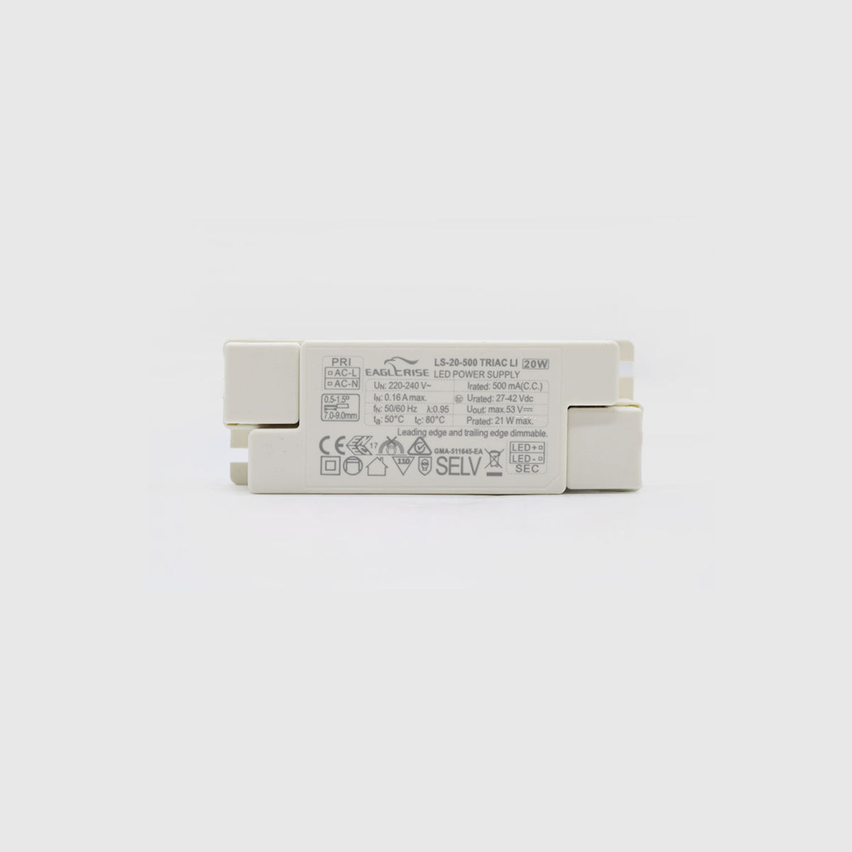 Controlador TRIAC 17-21W 27-42V - LS-20-500-TRIAC - imagen 1