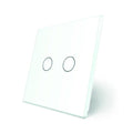 Panel para tecla doble de cristal Livolo blanco VL-P702-2W - VL-P702-2W - imagen 1