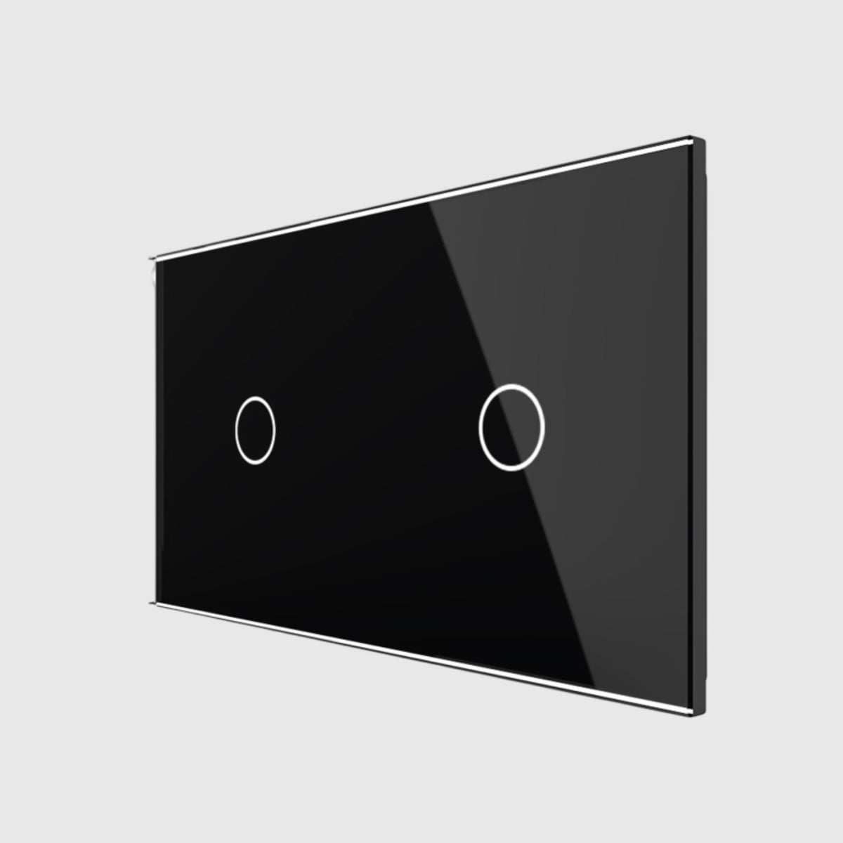 Panel doble para dos teclas simples de cristal Livolo negro VL-P701/01-4B