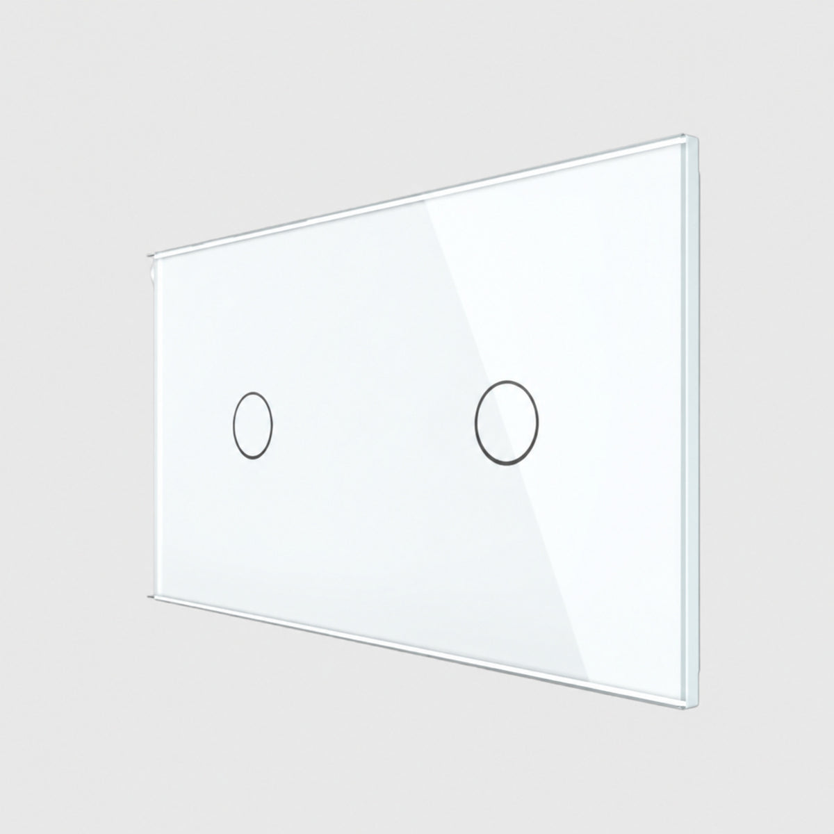 Panel doble para dos teclas simples de cristal Livolo blanco VL-P701/01-4W