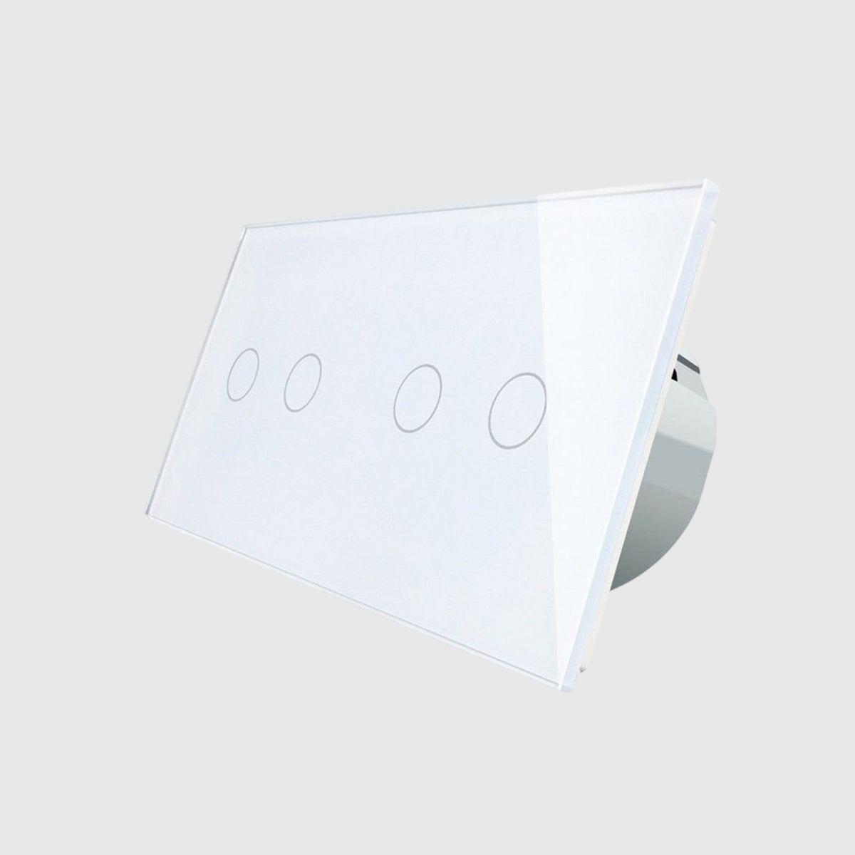 Panel doble para dos teclas dobles de cristal Livolo blanco VL-P702/02-4W