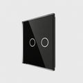 Panel para tecla doble de cristal Livolo negro VL-P702-2B