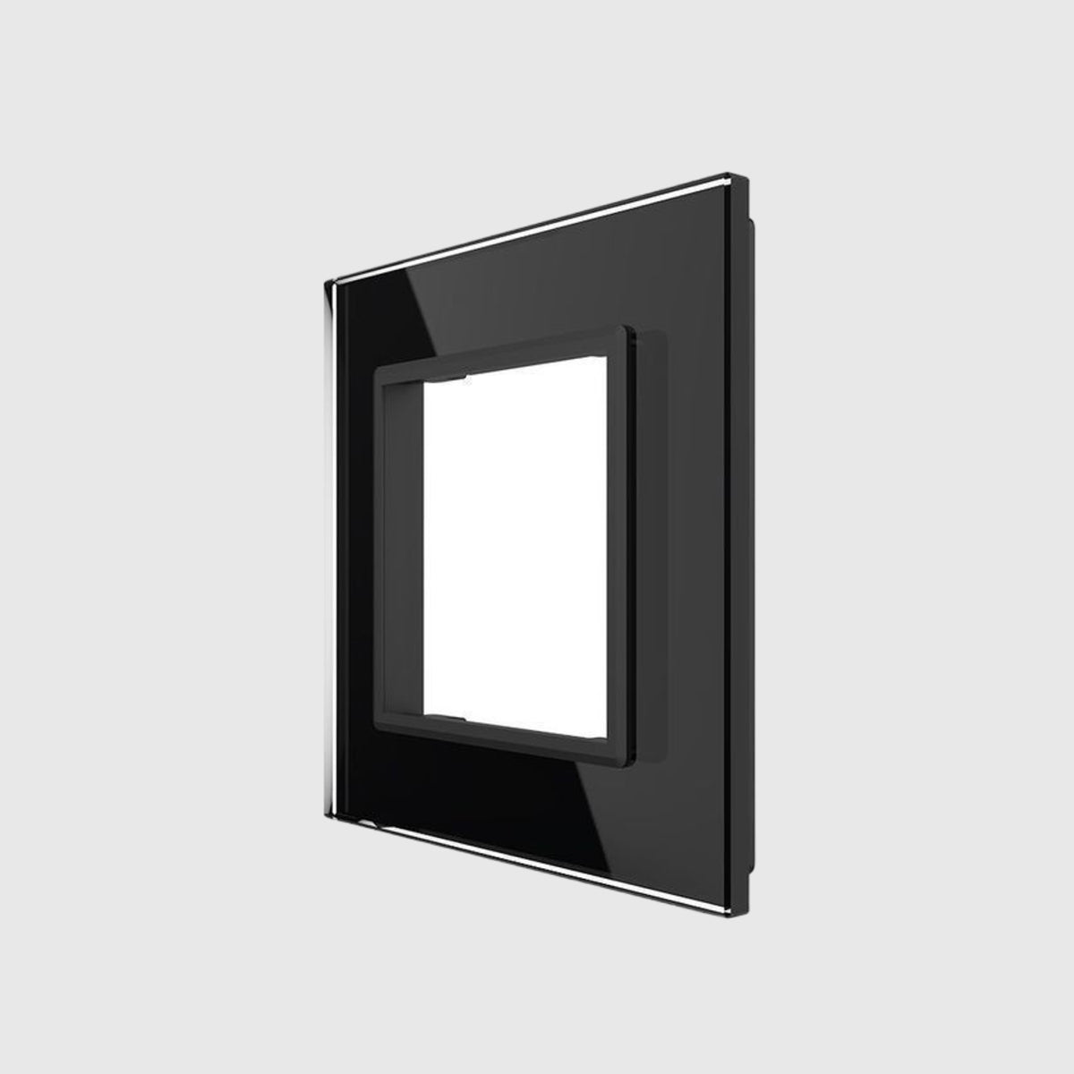 Marco para enchufe de cristal Livolo negro VL-P7E-2B