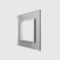 Marco para enchufe de cristal Livolo gris VL-P7E-2I